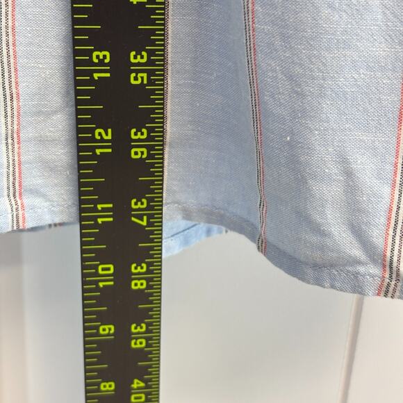 Old Navy Striped Chambray Dress Women Small Prairie Peasant Trad Wife Homestead - Picture 9 of 10